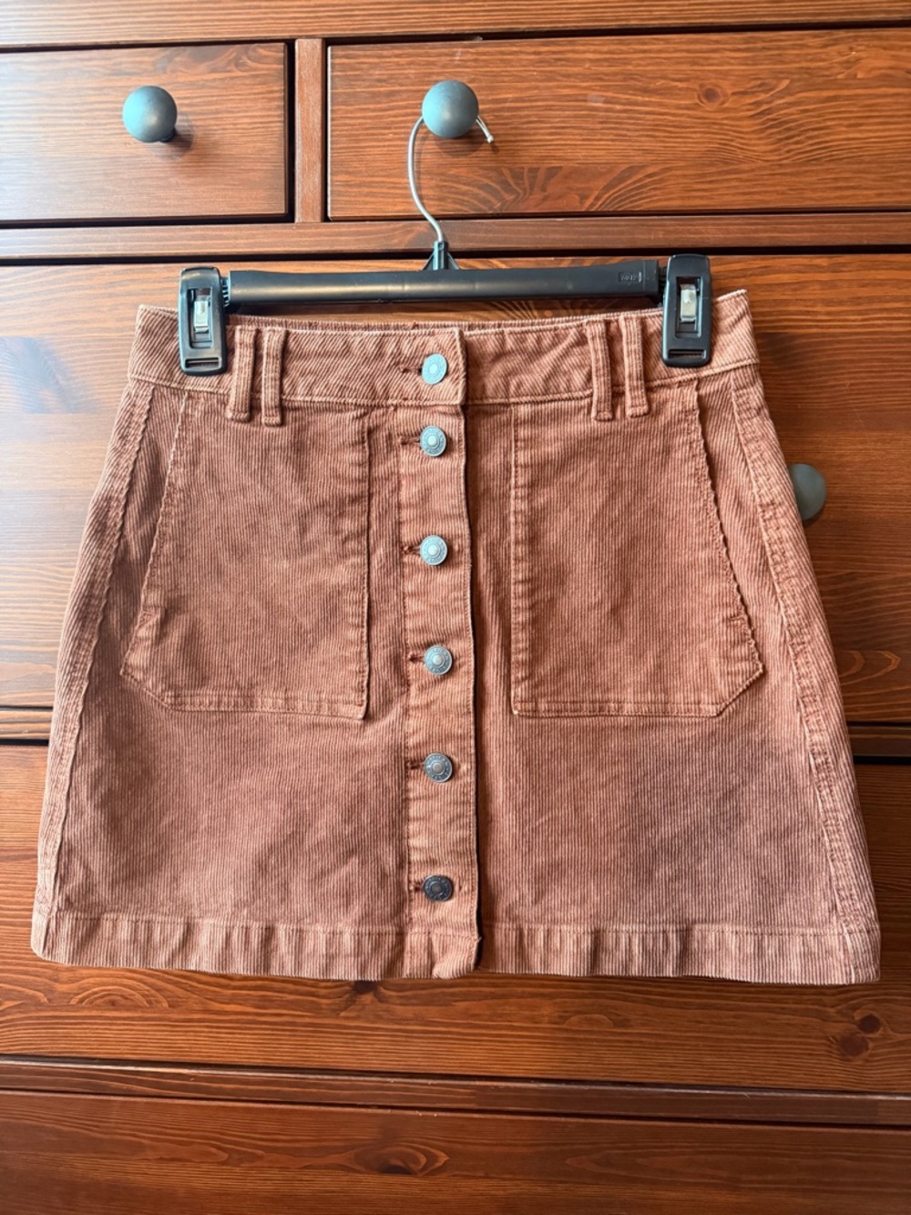 American Eagle Button-Front Corduroy Mini Skirt - Picture 5 of 5